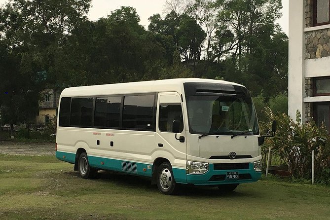 Ac Toyota Coaster Deluxe Coach Kathmandu to Pokhara - The first hours on Nepal’s hill road