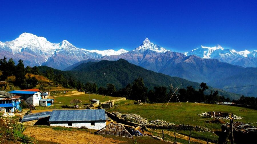 Australian Base Camp Hike For Sunrise over the Himalayas - Walking from Kande through forest and villages