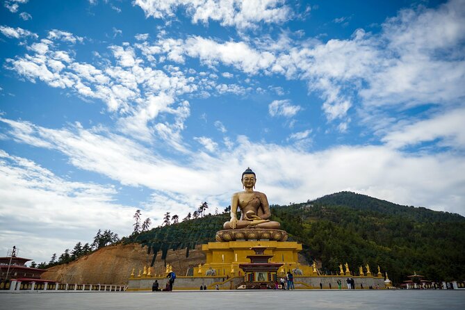 Bhutan 4-Day Private Tour from Kathmandu - Day one: Tachogang Bridge, Thimphu’s Buddha, and Tashichho Dzong