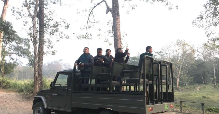 From Chitwan : Jeep Safari,Canoeing,Forest walk Day Tour - The three-hour jeep safari through jungle and grassland