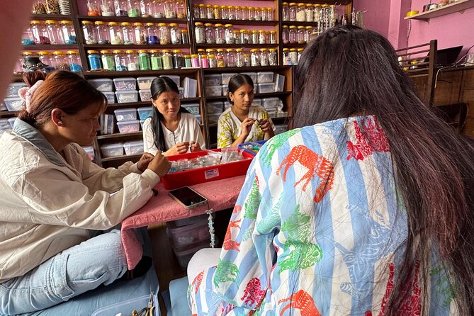 Handmade Jewellery Workshop with Nepali Women - Designing Pieces With Natural Stones