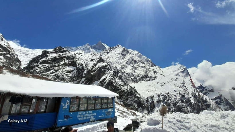 Helicopter tour to Annapurna Base Camp from Pokhara -1 Day - The Short Landing at 4,130 Meters