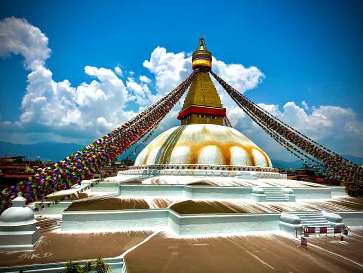 Kathmandu: 7 UNESCO-Listed city sites group day trip - Boudhanath, finishing with the rhythm of the stupa