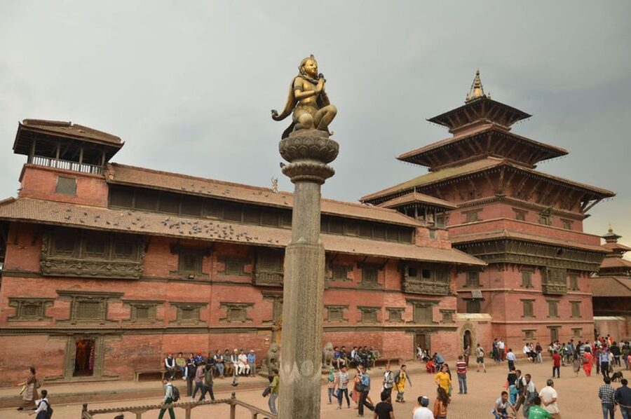 Kathmandu at Sunset: Explore the City on Rickshaw - Sitting in Kathmandu Durbar Square at sunset