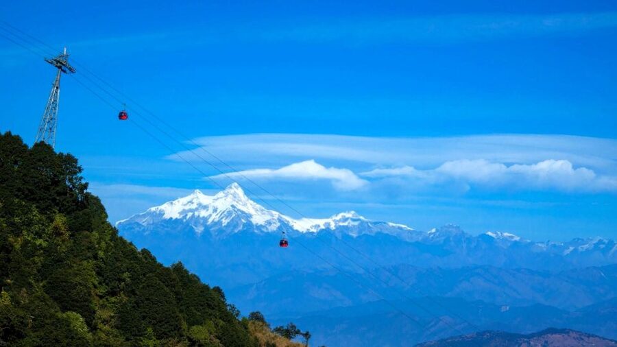 Kathmandu: Chandragiri Cable Car, and Swayambhu - The View Tower and the Himalayan horizon