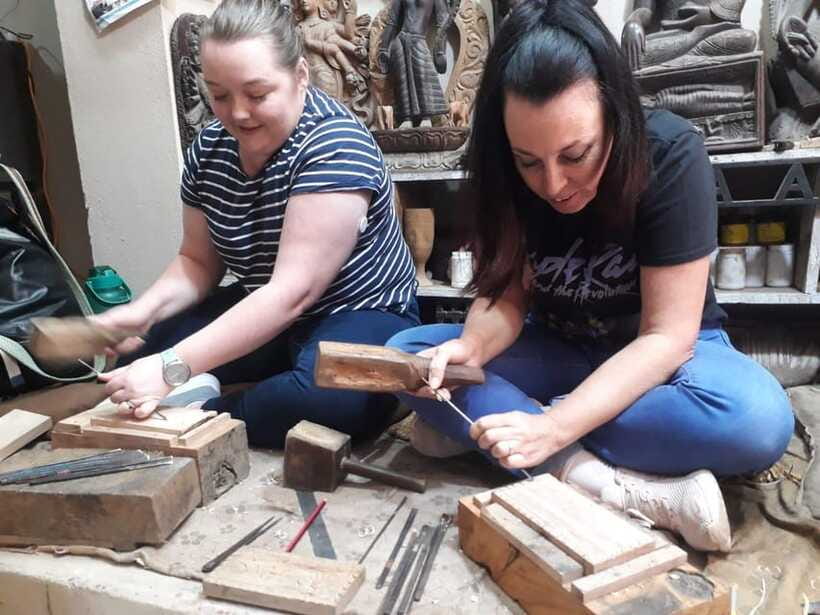 Kathmandu: Wood Carving Workshop with Local Artisan (Thamel) - Chiseling and detailing the surface