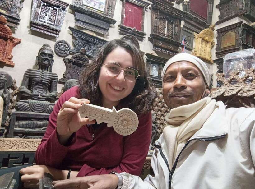 Kathmandu: Wood Carving Workshop with Local Artisan (Thamel) - Entering the workshop in Thamel