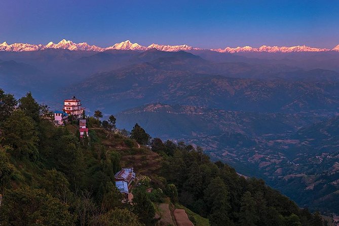 Mt Everest view from Nagarkot -hiking to Changu UNESCO site - The morning drive to Nagarkot