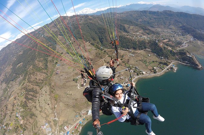 Paragliding at Pokhara - The views over Fewa Lake and the valley