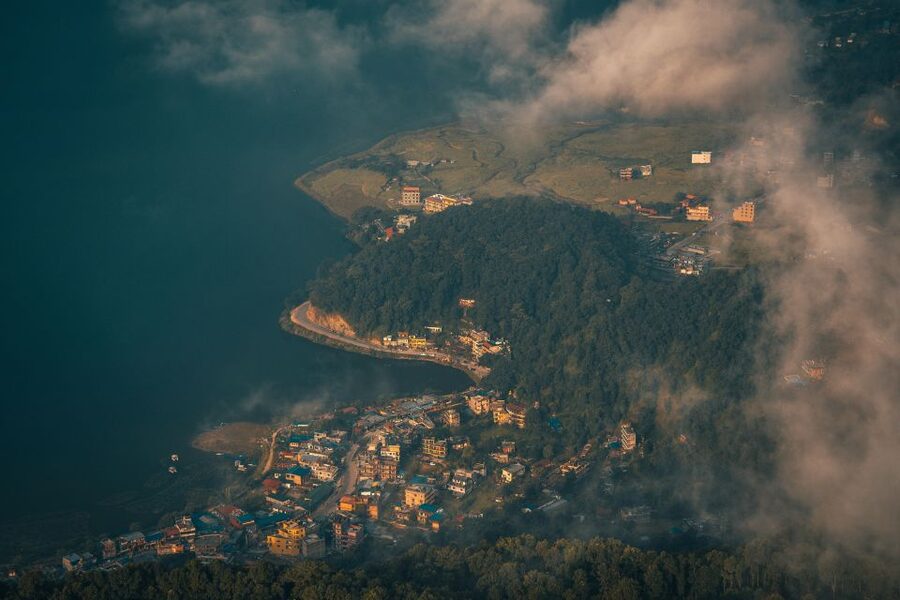 Pokhara Day Bus Sightseeing 8 points - World Peace Pagoda above Phewa Lake