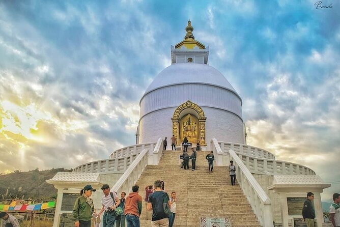 Pokhara in 5 Hours: Lake, Museum, Cave, Falls & Pagoda Hill - World Peace Pagoda above Pokhara