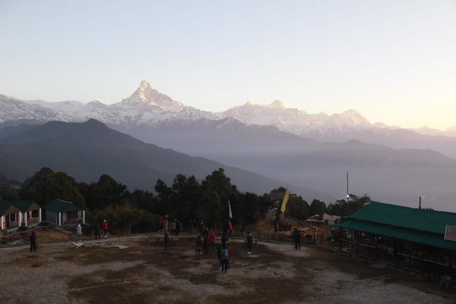 Pokhara: One night camping, campfire stay at Australian camp - Reaching Australian Camp and the Annapurna view